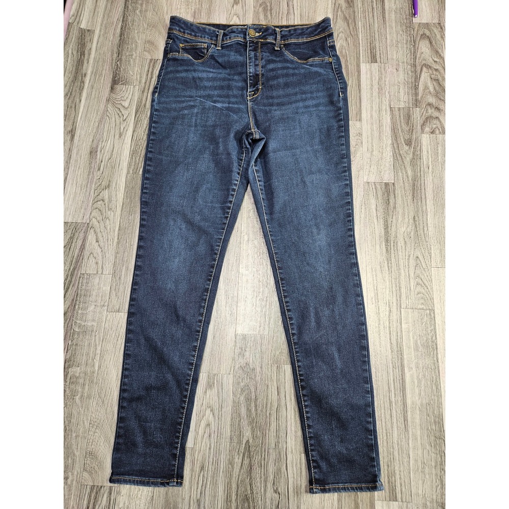 Time and Tru High Rise Jeggings Womens 14 Dark Wash Stretch Denim